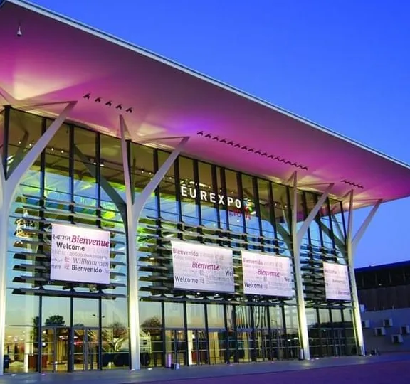 Entrée principale du parc des expositions Eurexpo Lyon