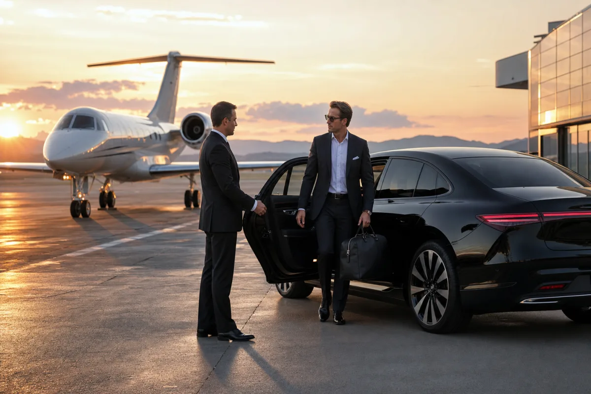 Expérience exclusive associant jet privé et chauffeur
