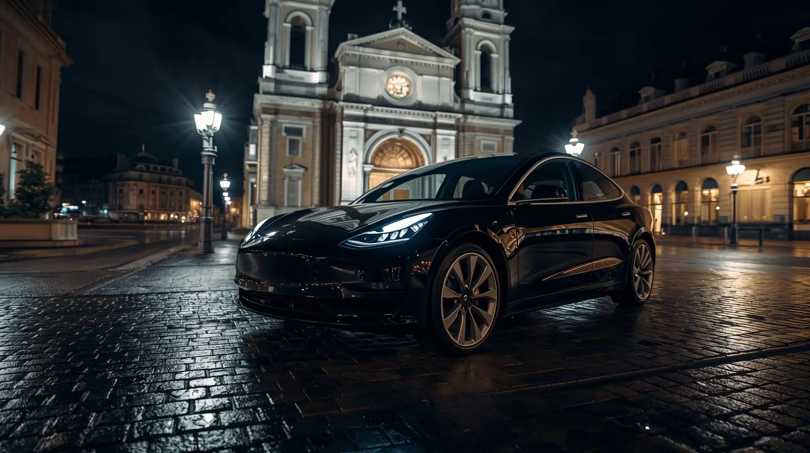 Tesla Model 3 2025 noire - Interieur premium